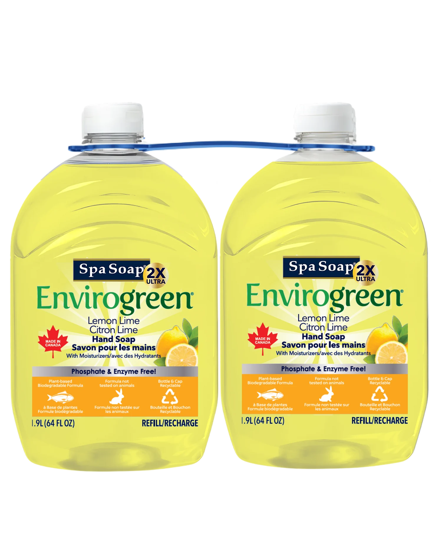 SpaSoap Envirogreen SpaSoap Envirogreen Lemon Ultra 2X Liquid Hand Soap Twinpack product image