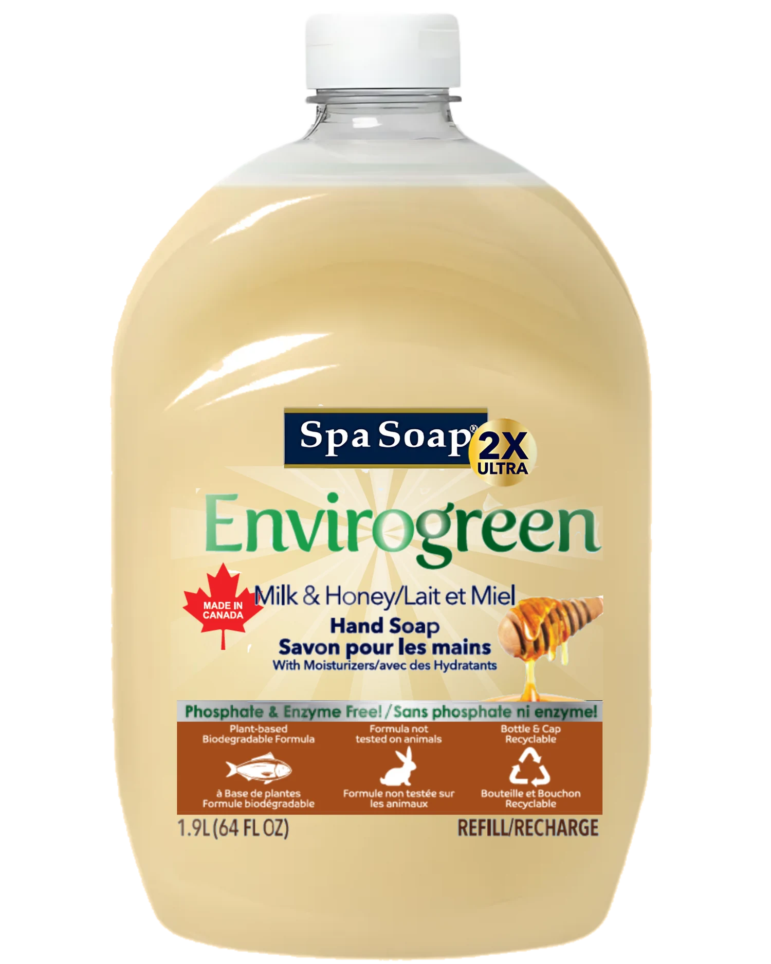 SpaSoap Envirogreen SpaSoap Envirogreen Milk & Honey Liquid Hand Soap product image